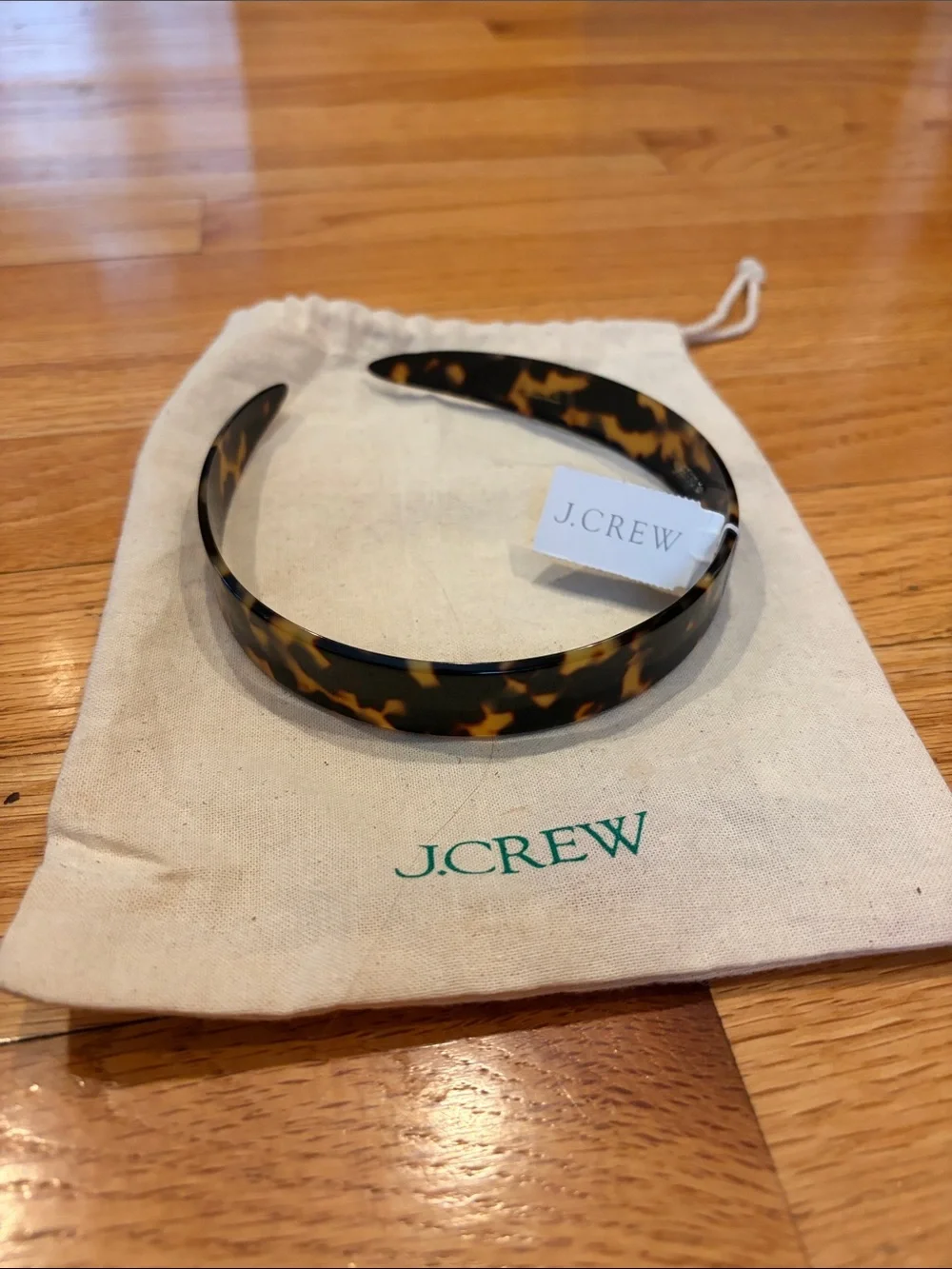 J. Crew Tortoiseshell Resin Headband - Brown & Black Mottle